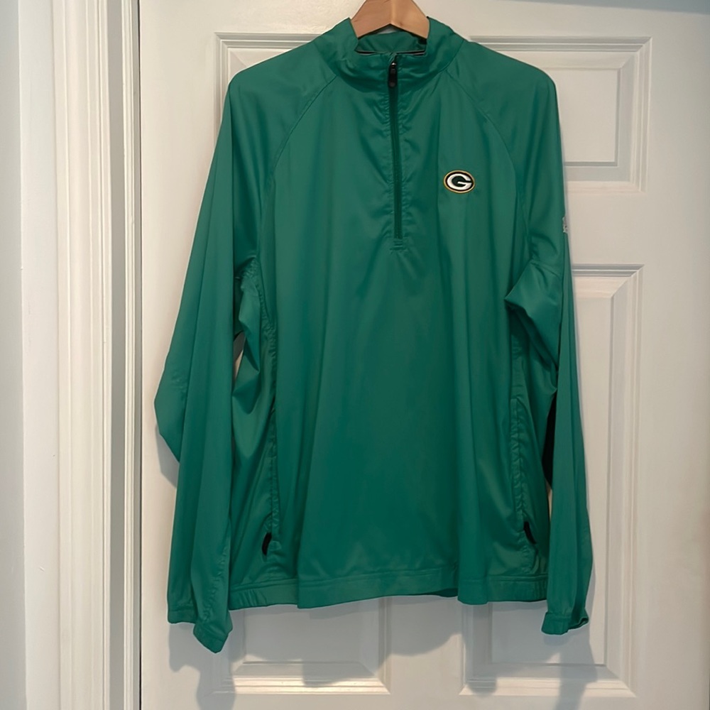 Adidas Green Bay Packers quarter zip jacket, green, men’s large
